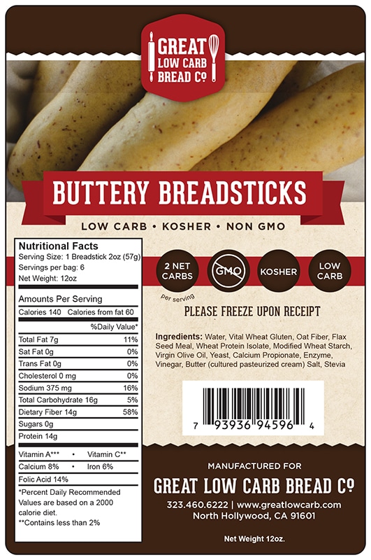 LCF 150 WO18887 Buttery Breadsticks 12oz