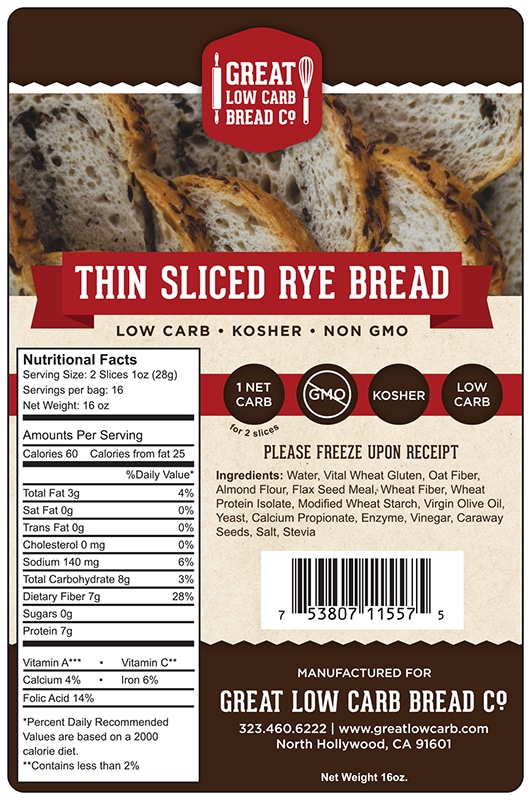 LCF172 WO21731 Thin Sliced Rye Bread 16ozOP